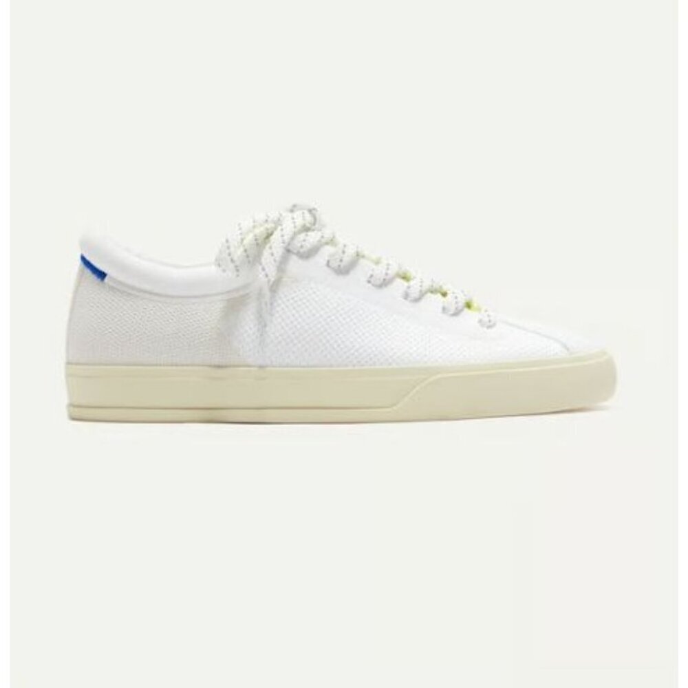 Rothy's The Lace Up Sneaker Chartreuse White Knit Size Women's 9